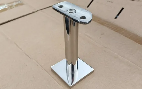 Montaje de barandilla de vidrio de acero inoxidable, montaje de soporte de conector de escaleras de vidrio